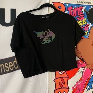 Reflective Dragon Crop Top